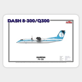DeHavilland Canada Dash 8-300/Q300 - SABENA (Art Print) Sticker